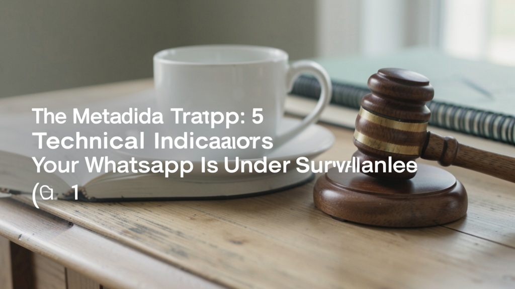 Photographic detail related to The Metadata Trap: 5 Technical Indicators Your WhatsApp Is Under Surveillance