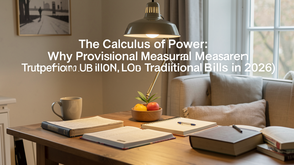 Editorial image illustrating The Calculus of Power: Why Provisional Measures Outperform Traditional Bills in 2026