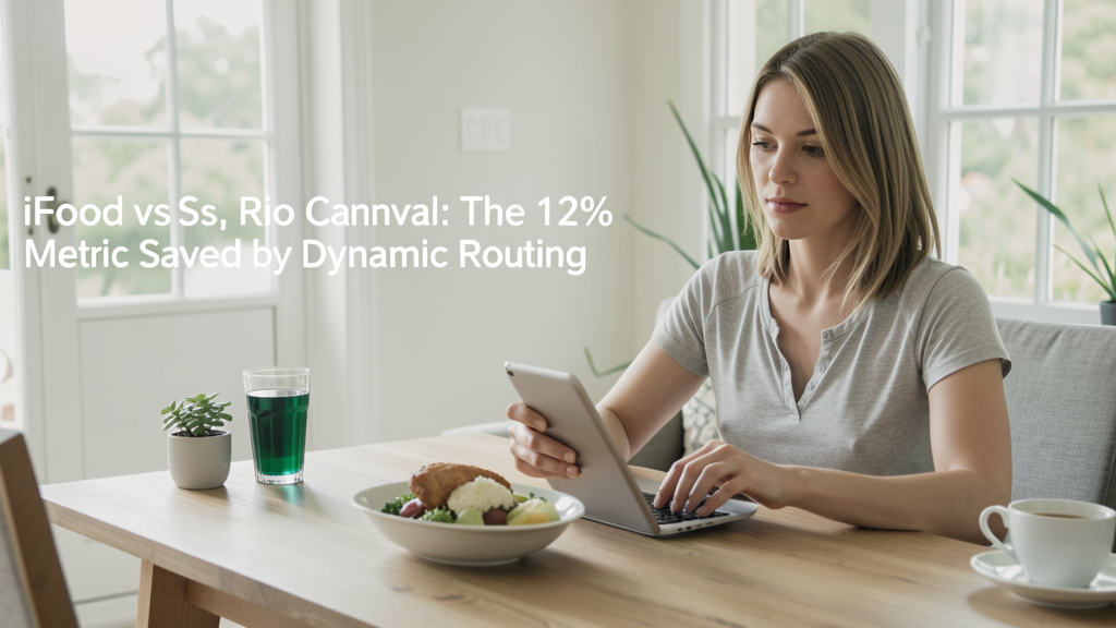 Editorial image illustrating iFood vs. Rio Carnival: The 12% Metric Saved by Dynamic Routing