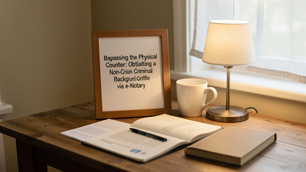 Photographic detail related to Bypassing the Physical Counter: Obtaining a Non-Criminal Background Certificate via e-Notary