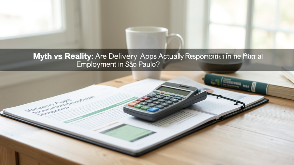 Editorial image illustrating Myth vs Reality: Are Delivery Apps Actually Responsible for the Rise in Informal Employment in São Paulo?
