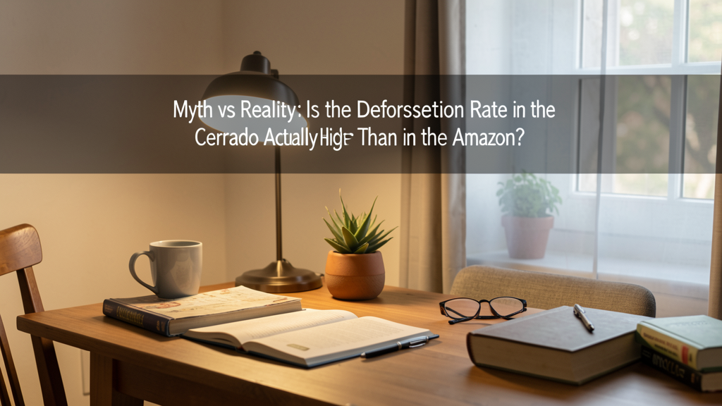 Editorial image illustrating Myth vs Reality: Is the Deforestation Rate in the Cerrado Actually Higher Than in the Amazon?