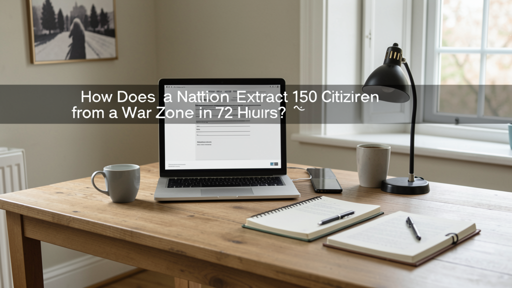 Editorial image illustrating How Does a Nation Extract 150 Citizens from a War Zone in 72 Hours?