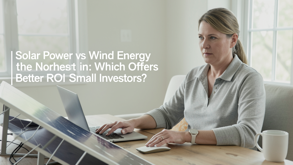 Editorial image illustrating Solar Power vs Wind Energy in the Northeast: Which Offers Better ROI for Small Investors?